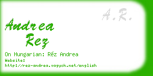 andrea rez business card