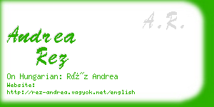 andrea rez business card